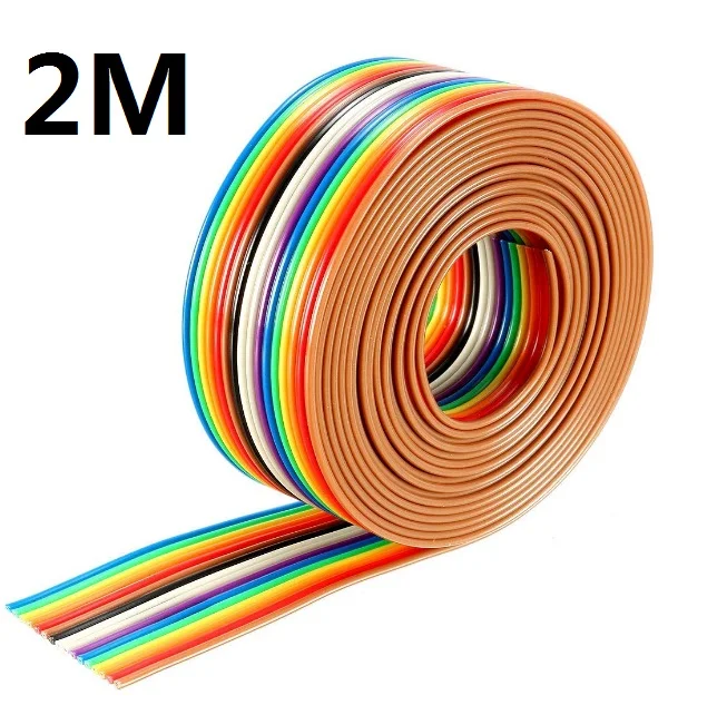 

2M 1.27mm Pitch 16 Pin Flat IDC Ribbon Extension Cable Wire for 2.54 Connector