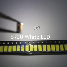 100 шт 5630/5730-CW/WW 0.5W-150Ma 50-55lm 6500K белый светильник SMD 5730 5630 светодиодный 5730 диоды(3,2~ 3,4 в