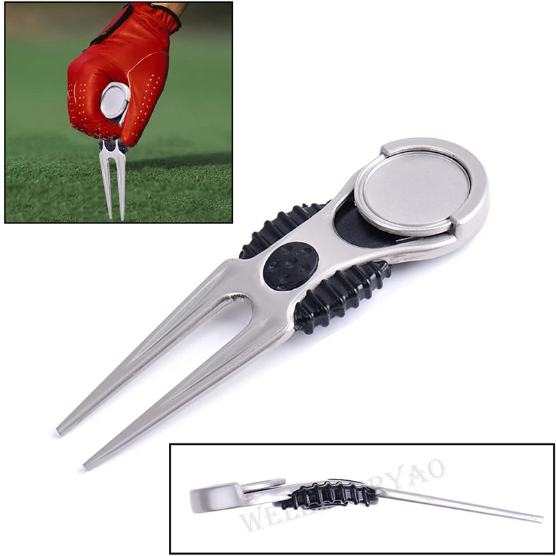 2018 New Practical Golf Pitch Repair Divot Tool Golf Ball Score Marker