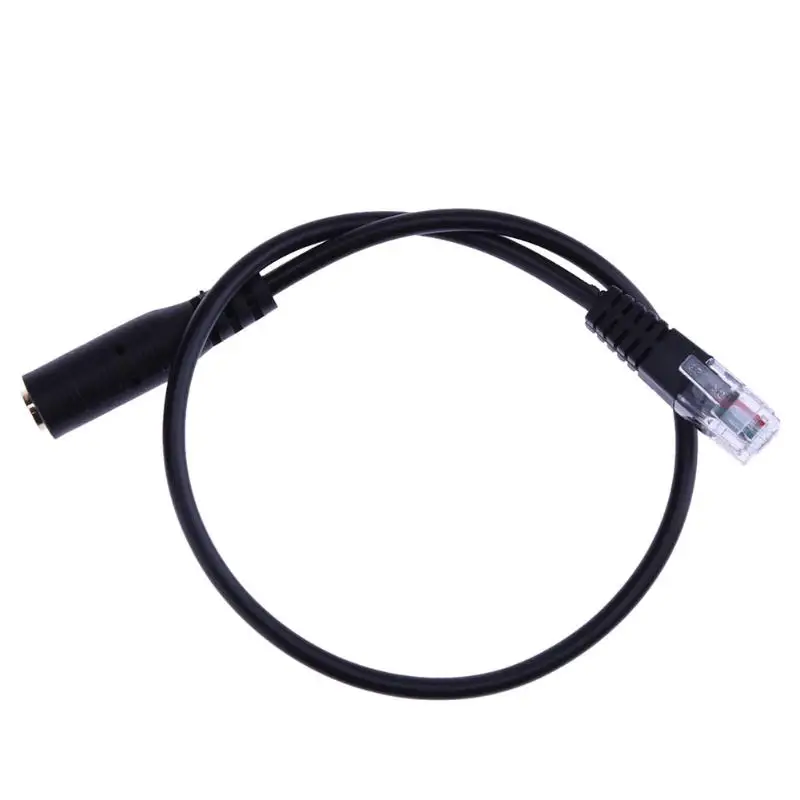 

1pc 3.5mm Audio Jack Female to Male RJ9 Plug Adapter Convertor Cable PC Computer Headset Telephone Using