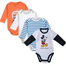 Baby Rompers Newborn Mickey Mouse Baby Clothing Boys Girls Long Sleeve Cotton Jumpsuits Infant Autumn Winter Baby Clothes BPY009