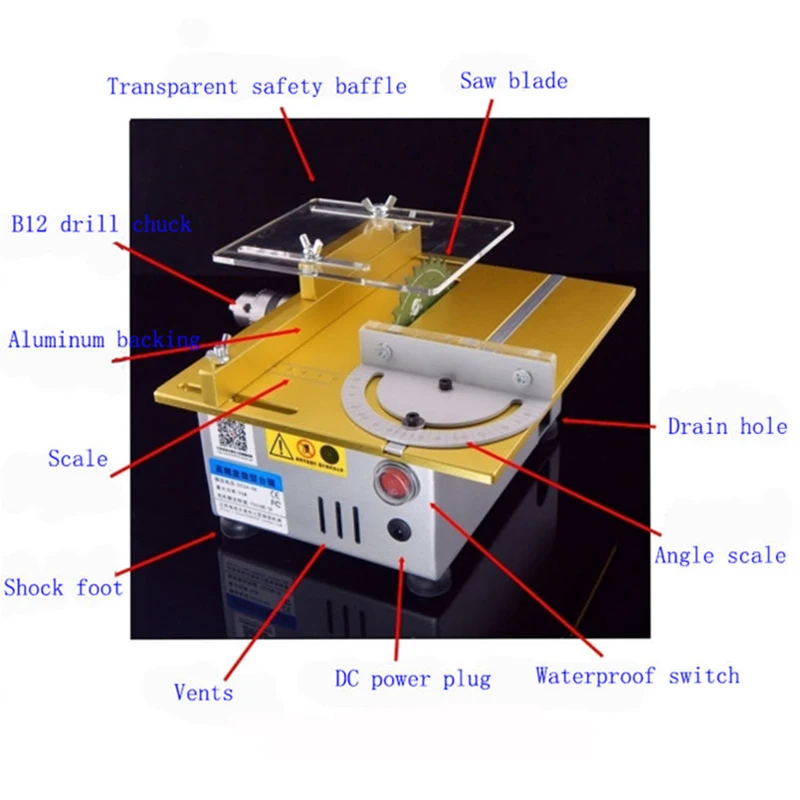 Multifunctional Mini Table Saw 03