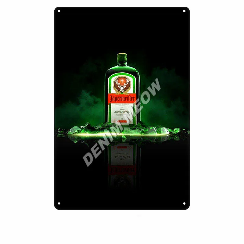 Алкогольные напитки Jagermeister голова оленя табличка металлическая винтажная винная Оловянная вывеска классические наклейки на стену виски украшение для домашнего бара WY55 - Цвет: 9