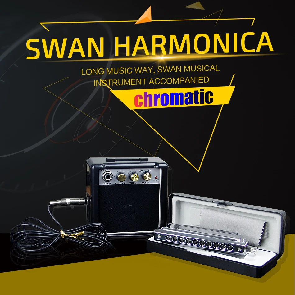 Buy Electroacoustic harmonica SWAN 1040 Chromatic 10