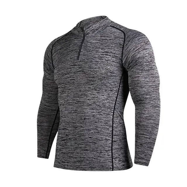 EU Mens Fitness Shirts Men Long Sleeve T Shirts Quick Dry Fit Running