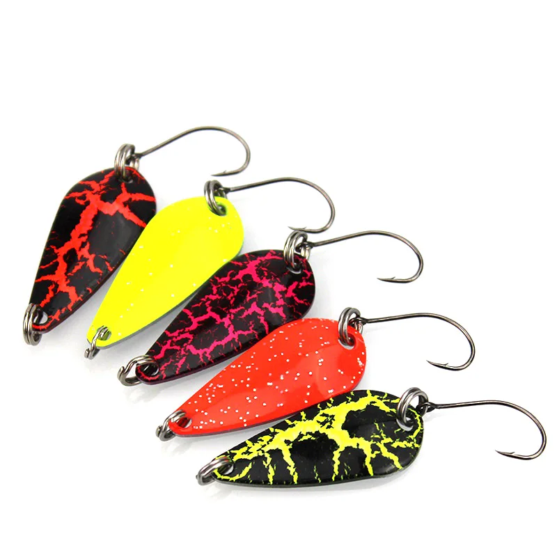 Fishing lure 3cm 2.7g spoon copper sequins metal hard bait crankbaits