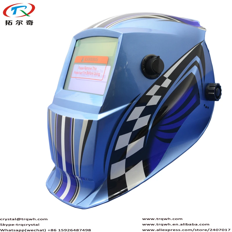 TRQWH tig arc welding helmet auto dark racing design comfortable