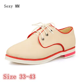 

Oxfords Shoes Women Loafers Flats Woman Flat Shoes Soft Comfortable Casual Shoes Plus Size 33 - 40 41 42 43