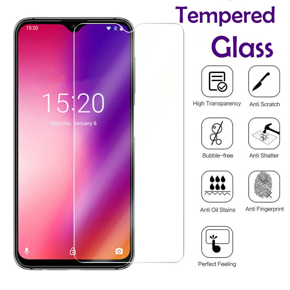 

Screen Protector Tempered Glass For UMIDIGI A5 Pro A3 A1 S2 Z2 Pro Glass Cover For Umi Touch F1 HD Premium Protective Glass Film