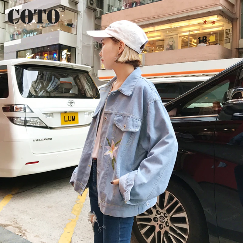 New Fashion Autumn Spring basic jackets for women Flower embroidery jacket coat Female jeans jackets Blue Denim jacket for girls New Fashion Autumn Spring basic jackets for women Flower embroidery jacket coat Female jeans jackets Blue Denim jacket for girls