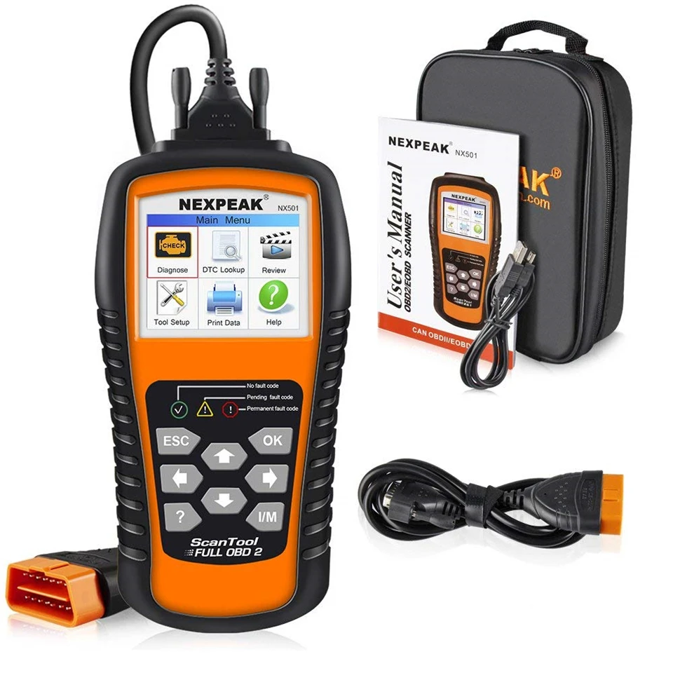 OBD2 Scanner NEXPEAK NX501 Auto Scanner Diagnostic Car in Russian Engine Fault Code Reader Detector Full OBD II Diagnostic tool OBD2 Scanner NEXPEAK NX501 Auto Scanner Diagnostic Car in Russian Engine Fault Code Reader Detector Full OBD II Diagnostic tool