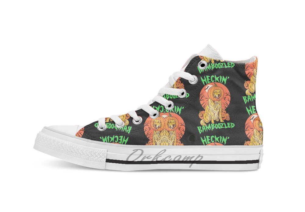 

Doggo Lantern Unisex High Top Canvas flat Casual Custom shoes Drop Shipping