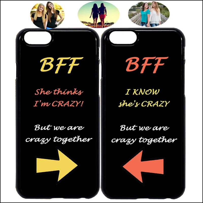 Чехол для телефона Crazy BFF Best Friends чехол iPhone X 7 8Plus XR Xs Max 6s Samsung S9 S10 + Huawei P20 закаленное
