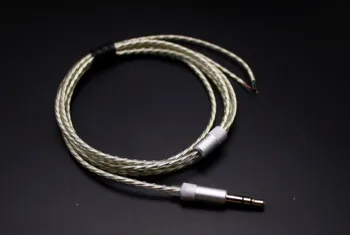 

6N single crystal copper silver plated wire earphone cable 2pcs