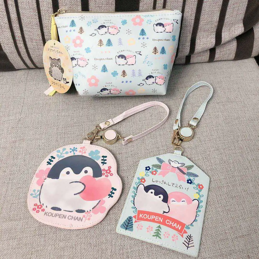 

IVYYE Fashion Kawaii Penguin Anime Plush Card Holder PU Cartoon Credit ID Bags Coin Bus Card Wallet Girls Gifts New