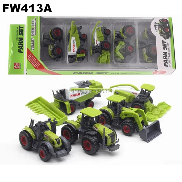 All Farm Tractor Set Great Play Collection Toy,Diecast Metal Vehicle Car Model with Plastic Part,Crop Cutter Sprayer Power Plant FW413A-STP