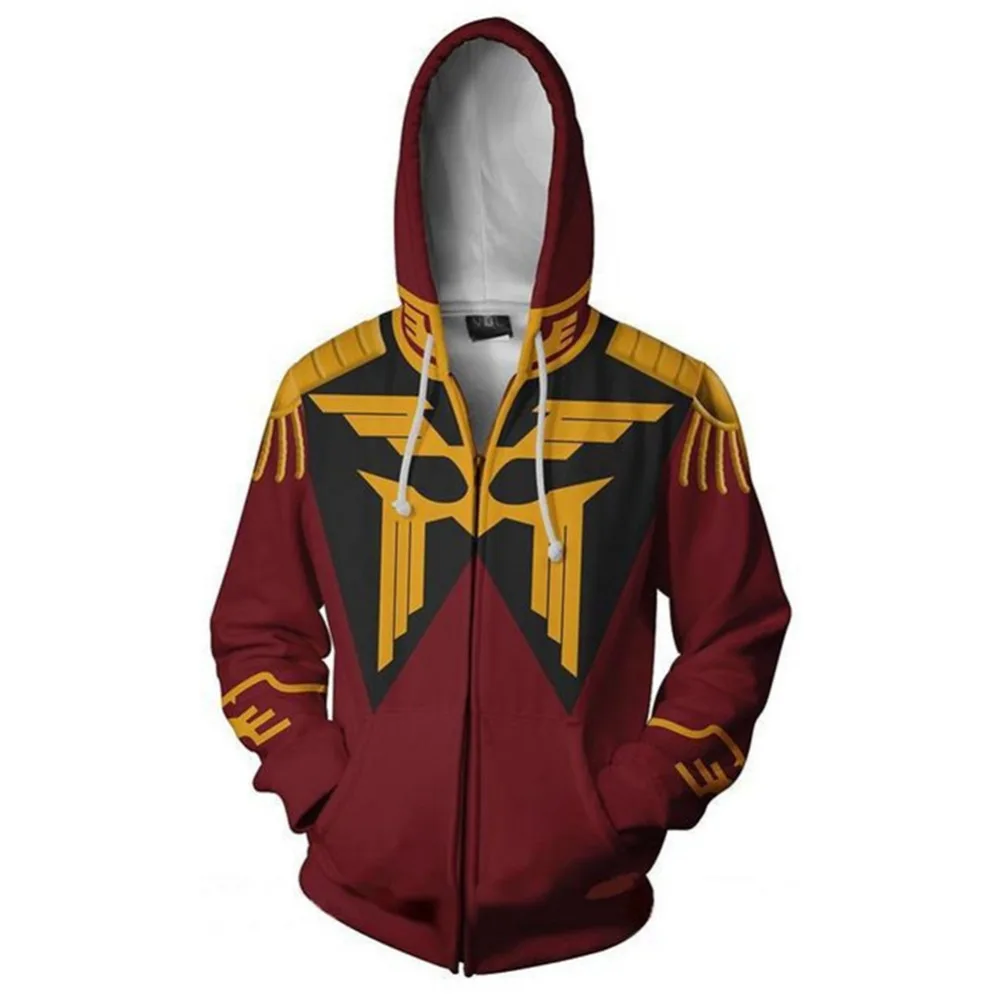 High Quality GUNDAM 3D Hoodie Sweatshirt Char Aznable Cosplay Costume