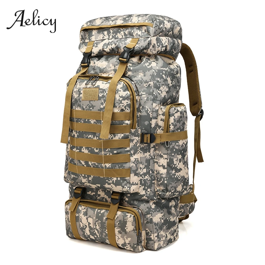 Aelicy 80L большой походный рюкзак для альпинизма, камуфляжный мягкий рюкзак для мужчин, сумки для альпинизма, походный рюкзак для путешествий
