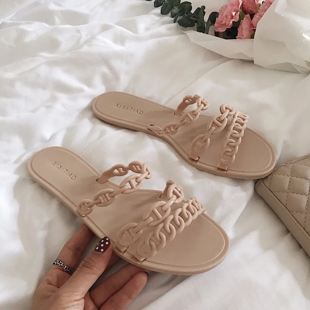 designer jelly sandals