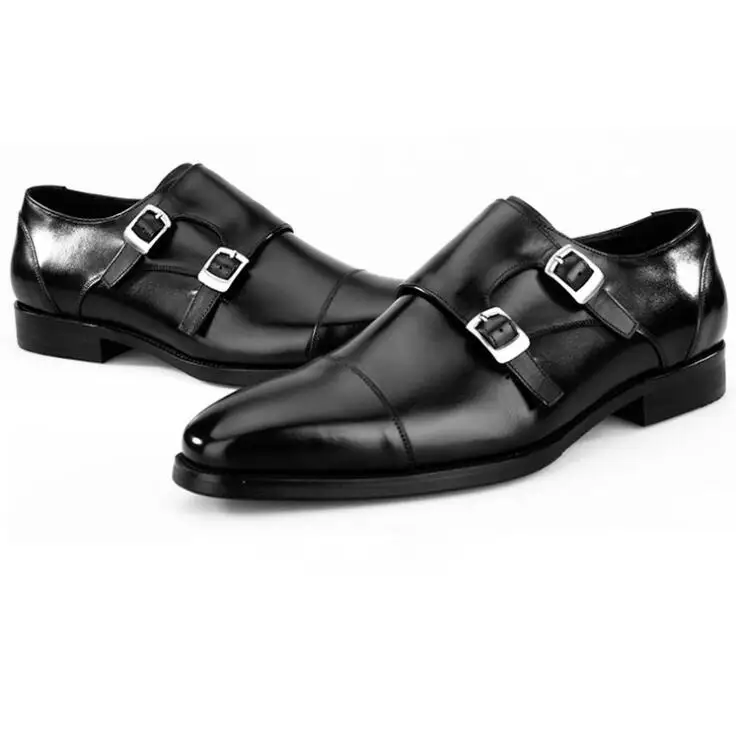 Homem Novos Homens Do Moda Dos De Clássico Vestido Plana 2018 Preto Oxford Casamento Qualidade Luxo 2 1 Couro Sapatos Noivo q7dYqwxB