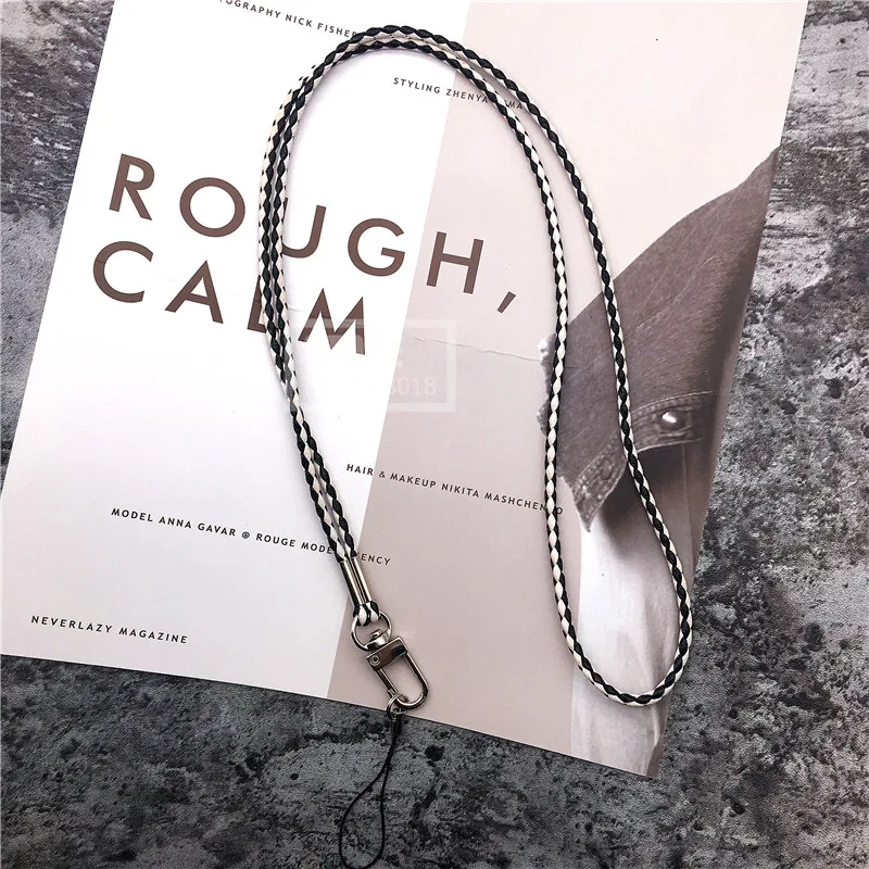 

Color PU Leather cell phone lanyard strap with Strong Clip Keychain for Keys ID Card Gym Mobile Phone Straps USB badge holder