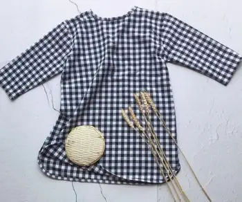 

2019 New Style Girls Plaid Dress Fashion Oversize Autumn Spring Girls Dresses 1-7t PV516