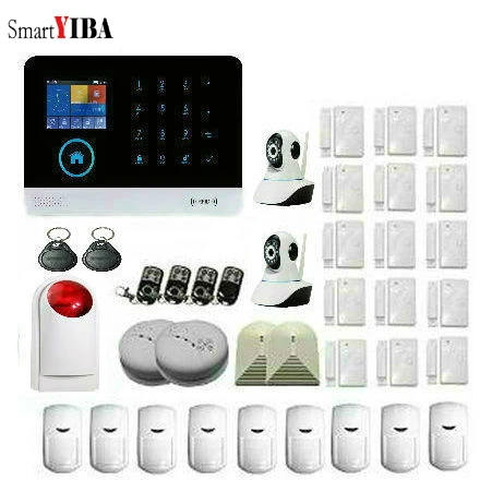 

SmartYIBA 433MHz Wireless WIFI 3G Home Security Alarm System DIY Kit Infrared PIR Motion Sensor Door/Window Alert APP Control