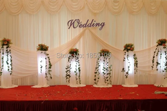 3 м* 6 м свадебный фон, белый/бежевый цвет банкетные занавески, свадебные по дешевой цене занавес