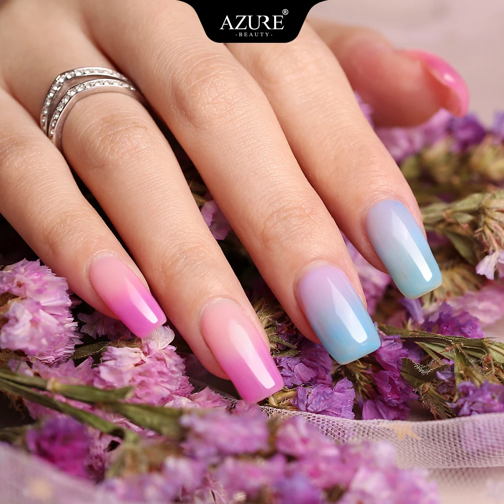 Azure Beauty НОВЫЙ Термальный верхний слой для замены ногтей Отшелушивающий лак гель