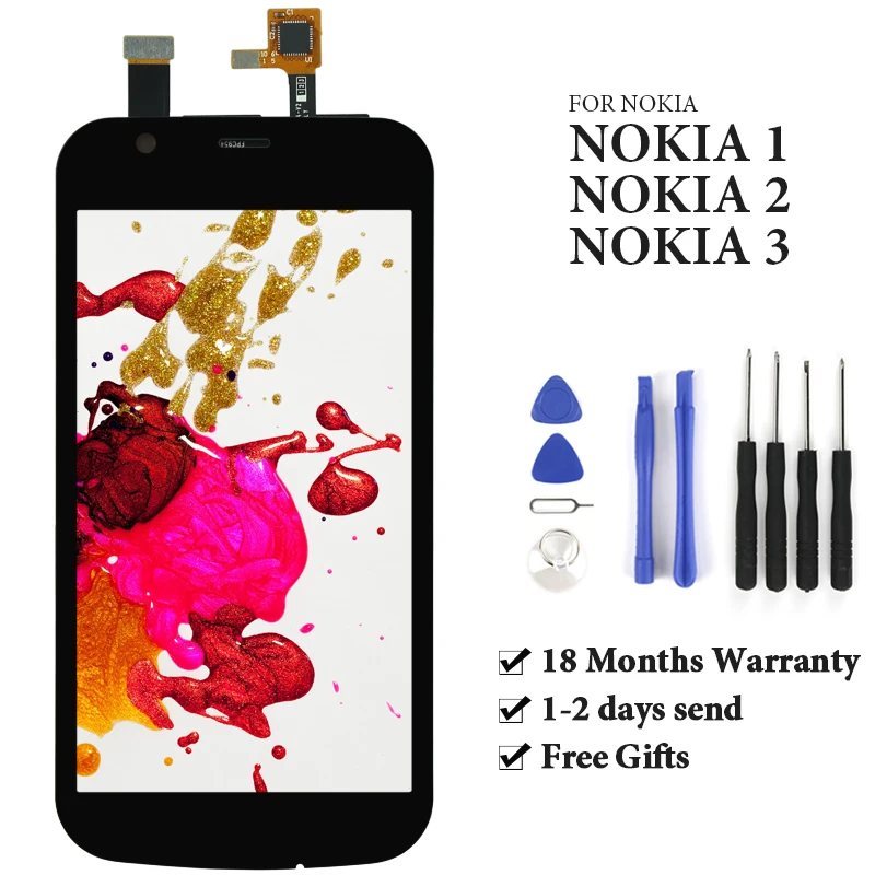 

Best China For Nokia 1 2 3 LCD Display Digitizer Touch Screen Sensor Assembly for Nokia N1 4.5" N2 5.0" N3 TA-1032 lcd screen