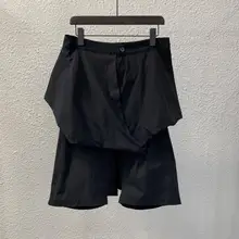 Owen Seak, мужские повседневные короткие шаровары, водонепроницаемые, в готическом стиле, Мужская одежда, спортивные штаны, летние, женские, свободные, черные, короткие, размер XL