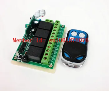 

Free Shipping 12V 4CH ( channel ) 10A wireless remote control switch with four key RF transmitter lamps, window controller
