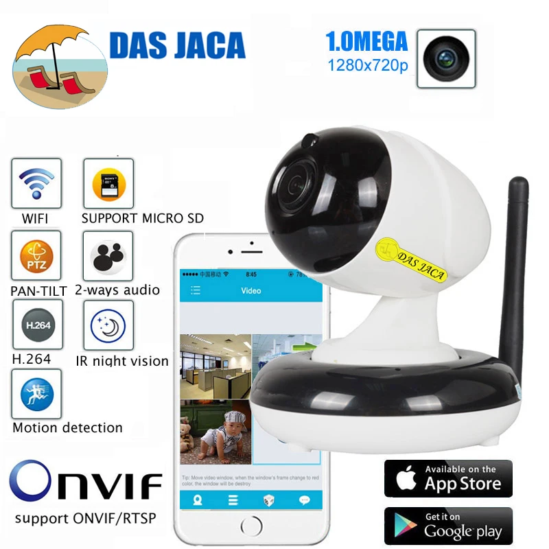 

wireless ip camera 720p 1.0mp hd wifi camera infrared night vision cctv surveillance security camera p2p baby monitor ptz ircut