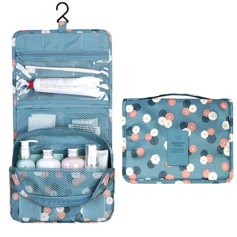 Portable Bathroom Hanging Toiletry Bag Holder Makeup Organizer Storage Bag Travel Shower Pouch ...