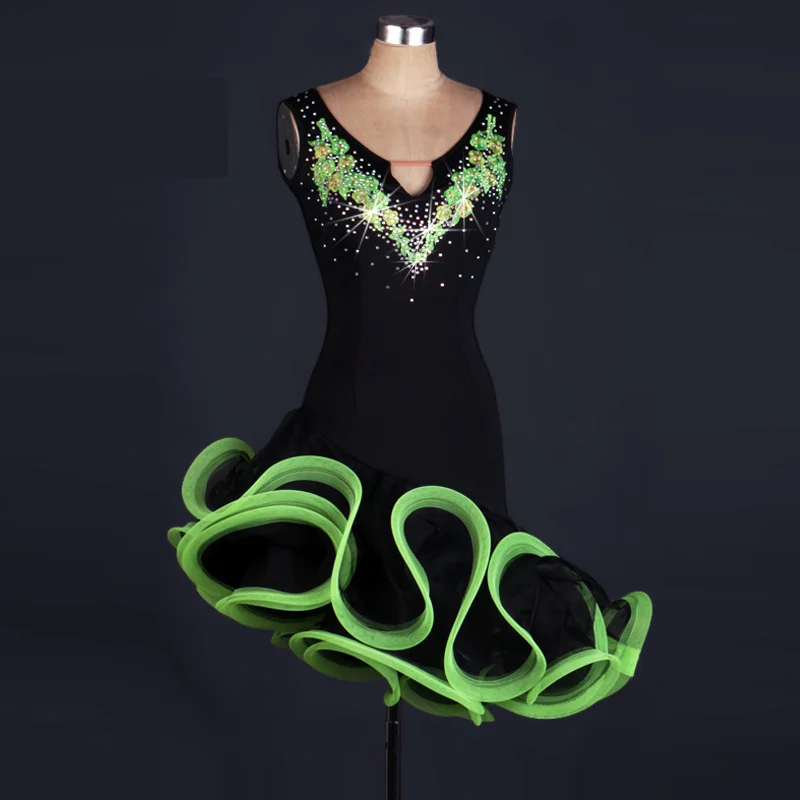 

Latin Dance Dress Women/Girls For Sale cha Cha/Rumba/Samba/Ballroom Dancing Dancewear Fitness Clothes Lady/Kids Dance Costume