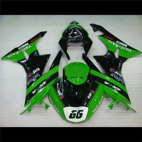 Motorcycle fairing kit for Ninja ZX6R 09 10 green black bodywork