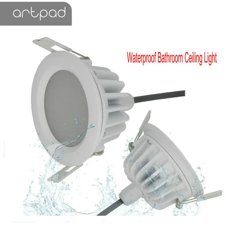 

5W/9W/12W/15W/18W Modern Bathroom LED Downlight Dustproof Waterproof IP65 Shower Room Spot light Kitchen Ceiling Lamp White