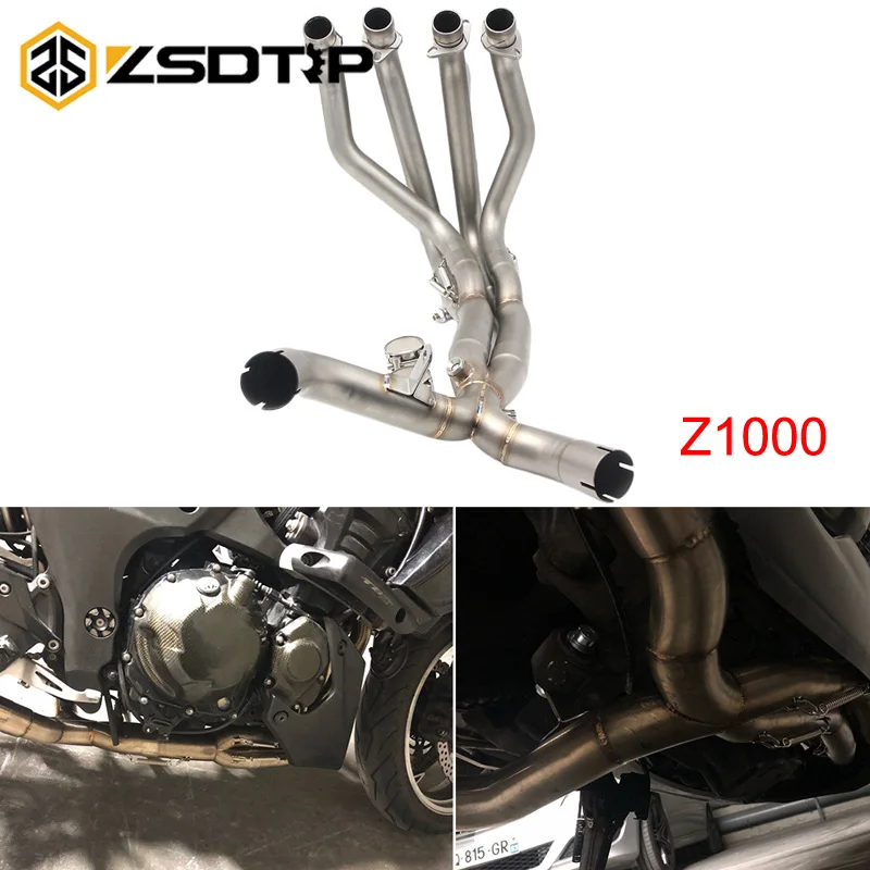

ZSDTRP Slip On Full System For Kawasaki Z1000 2010-2016 Motorcycle Modified Muffler Middle Link Front Header Pipe Tube