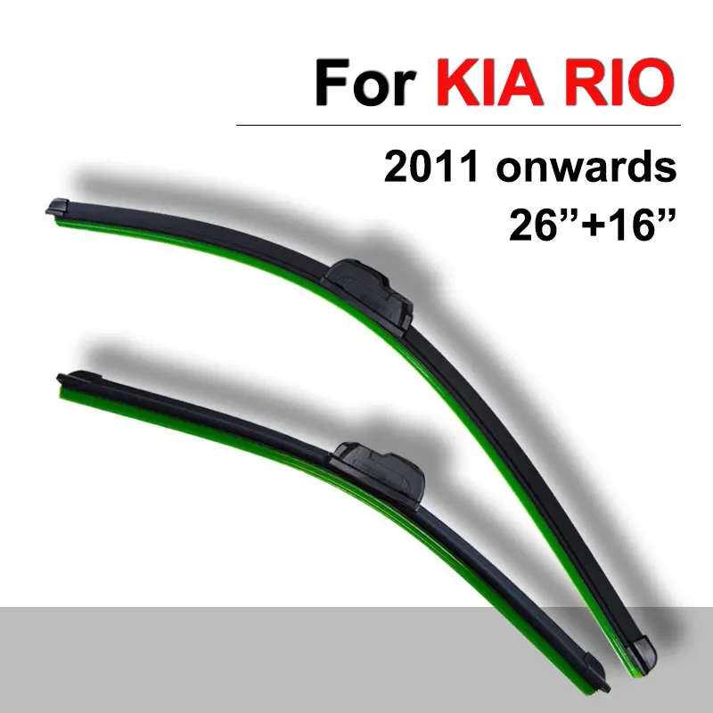 Windscreen Wiper Blades For Kia RIO 26"+16" inch High Quality Natural