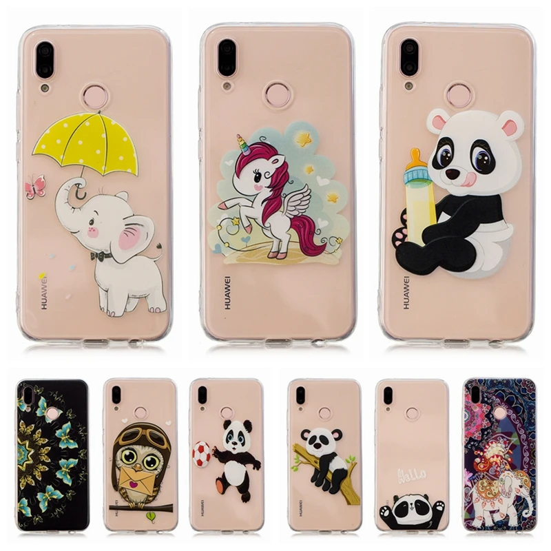P20 Lite Cartoon Panda Silicone Phone Case Coque on for Huawei Cute Unicorn Pro Cover Funda |