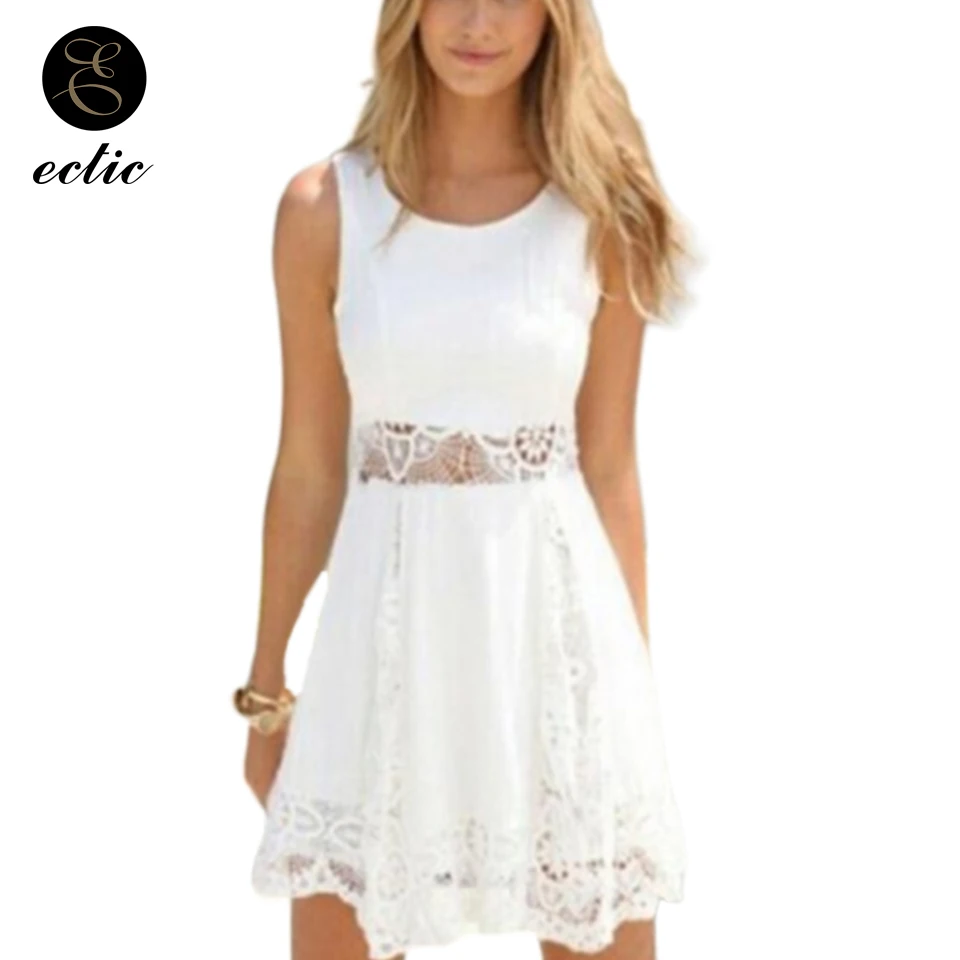 

Guipure Lace Mesh Dress Embroidery Sukienka Mini Dress Sexy Club Wear Women Sleeveless Robe Femme Ete 2019 Kawaii Fashion Dress