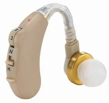 Hearing Aid for the elderly & Deafness – wireless Digital Ear Hearing Amplifier Behind the Ear with 2 battery
