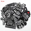 Punkers Motorcycle Riding Letters Patch Black Labels Iron on Badges Stickers Applique for Jacket Jeans Backpack ► Photo 3/3