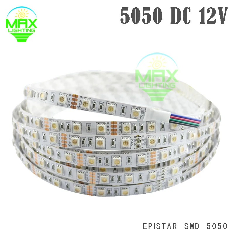 [MingBen] Светодиодные ленты faixa De светодиодный гибкие SMD 5050 DC12V 60 Светодиодный s/m 5