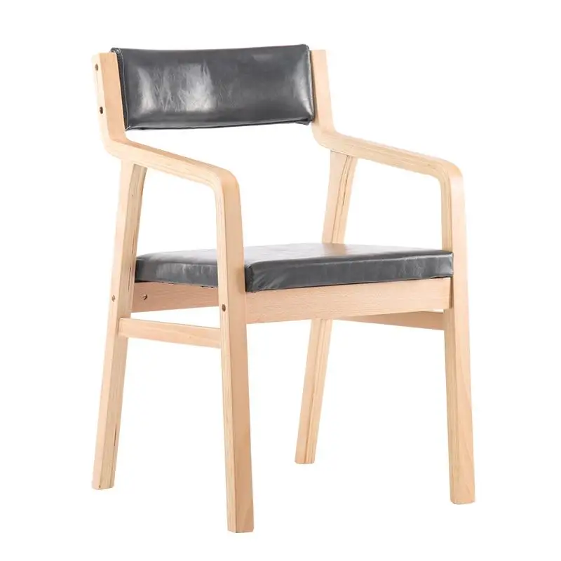 Твердой древесины ретро современный минималистский обеденный стул кресло задней части изогнутые деревянные Досуг стул, стол журнальный стол и стул ресторан отеля - Цвет: Style 12