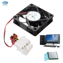 4 Pin Внутренний Настольный ПК компьютер процессор охлаждения кулер бесшумный чехол вентилятор 6 см 12 В