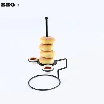 푸드 랙 1 개 + 소스 컵 식기 용품 푸드 도넛 양파 벽돌 스트랩 스프링 치킨 랙 기능 브레드 타워
