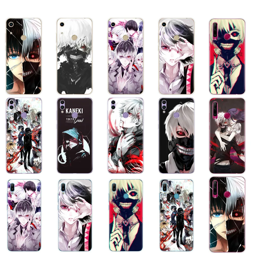 

Case For Huawei Honor 8A PRO 8C 8X 10 i play case back cover for huawei Y5 Y6 Y7 Y9 2019 pro Prime anime Tokyo Ghoul kaneki ken
