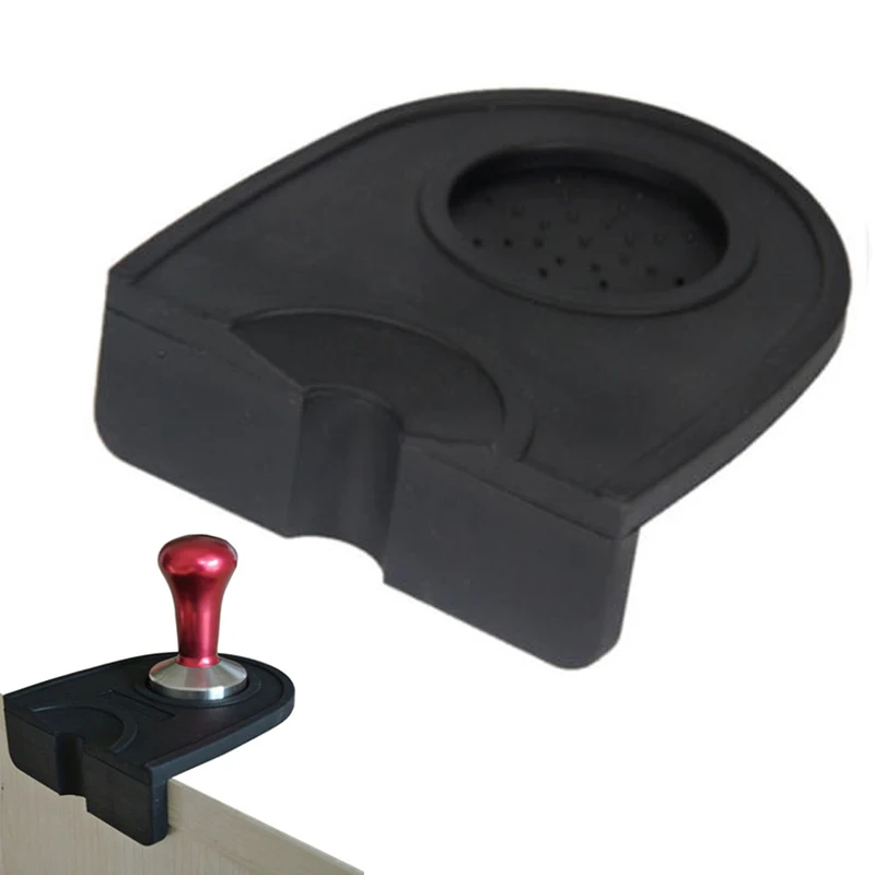 JX-LCLYL New Barista Coffee Espresso Latte Art Pen Tamper Holder Silicone Pad Mat Black