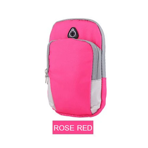 Спортивная нарукавная Сумка для бега, чехол, нарукавная повязка для бега, Универсальный водонепроницаемый спортивный держатель для мобильного телефона, для спорта на открытом воздухе - Цвет: Rose red
